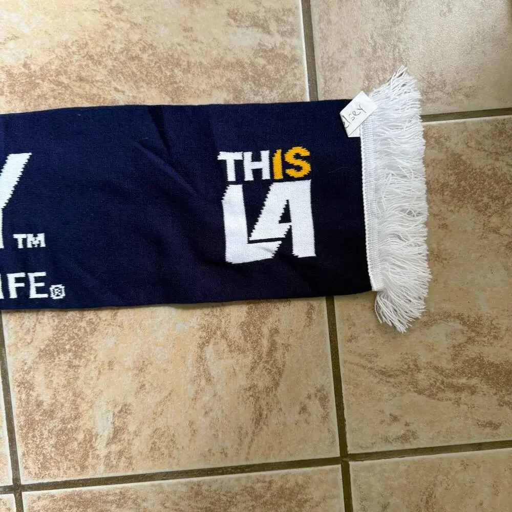 LA Galaxy San Diego Soccer Football Scarf Blue‎ MLS Double Sided